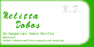 melitta dobos business card